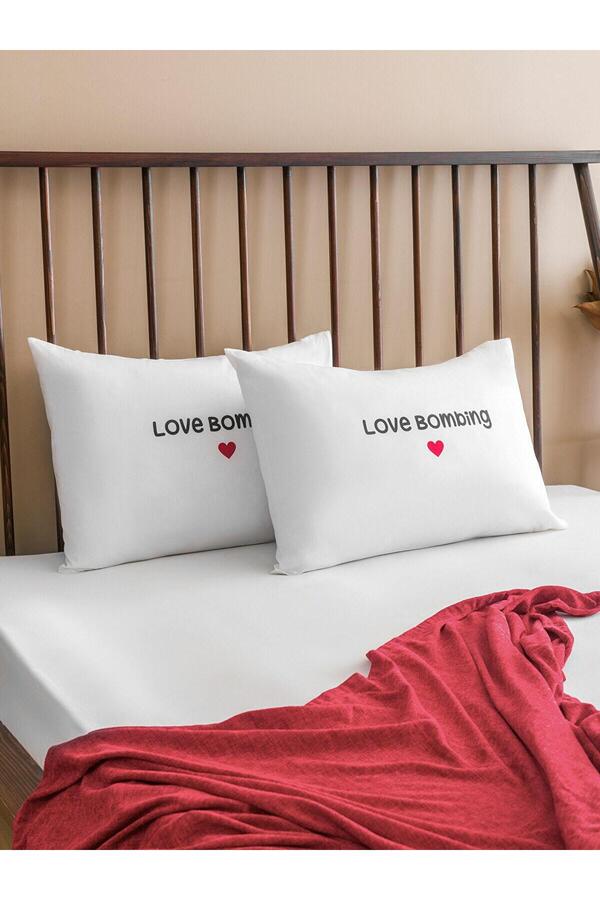 LC Waikiki-Lcw Home Heart Printed Pillow Case 2 Pcs 50X70 cm (S5) 1