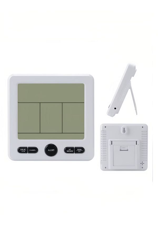 fulina-Indoor digital thermometer, LCD display, 3 placement methods, with humidity display, white 1