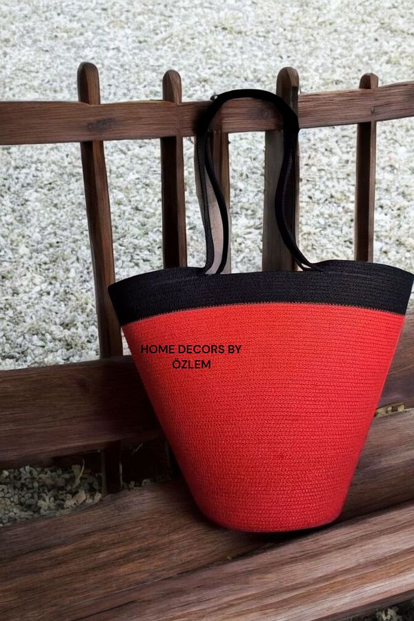 home decors by özlem-Straw Shoulder Bag Beach Bag Daily Bag Handcrafted Handmade Arm Bag Hand Bag 1