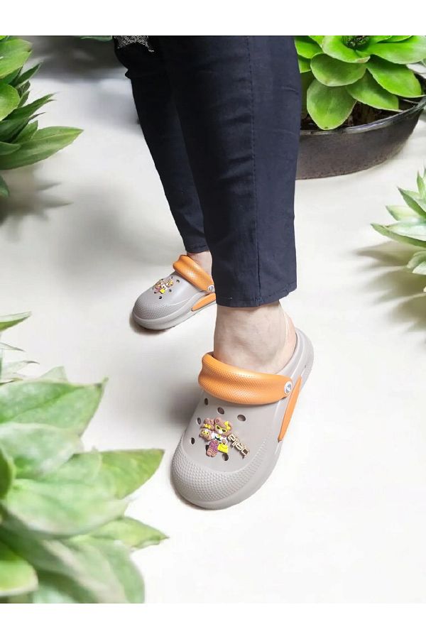 AkınalBella-Eva Bear Sticker Detailed Loop Soft, Comfortable Sole Hospital, Nurse Slippers 1