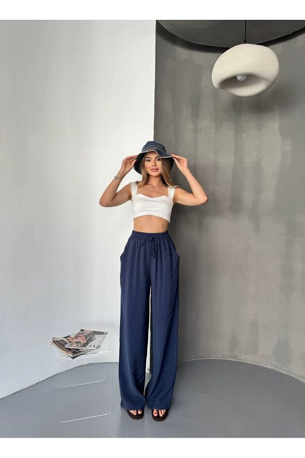 soBasic-Pantaloni largi în amestec Tncel 1