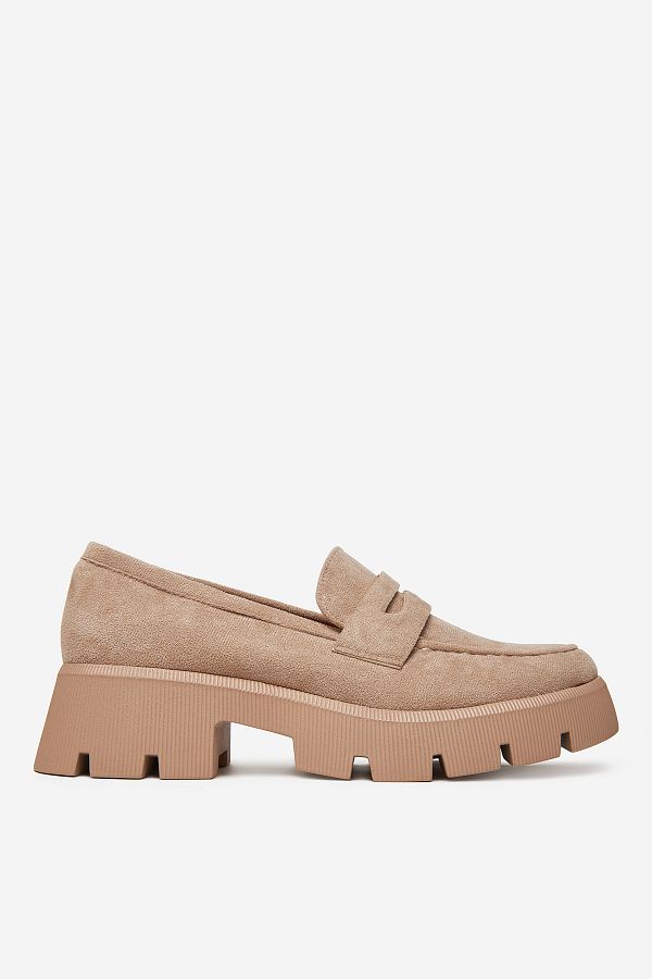 DeeZee-Mocasini damă bej cu talpă joasă, talpă plată, 39 1