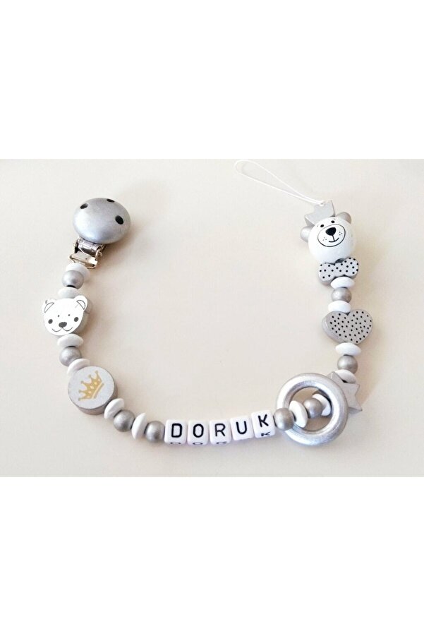 Sahi Aksesuar Isimli Emzik Zinciri - Emzik Askısı - Bebek Hediyesi Tybez124