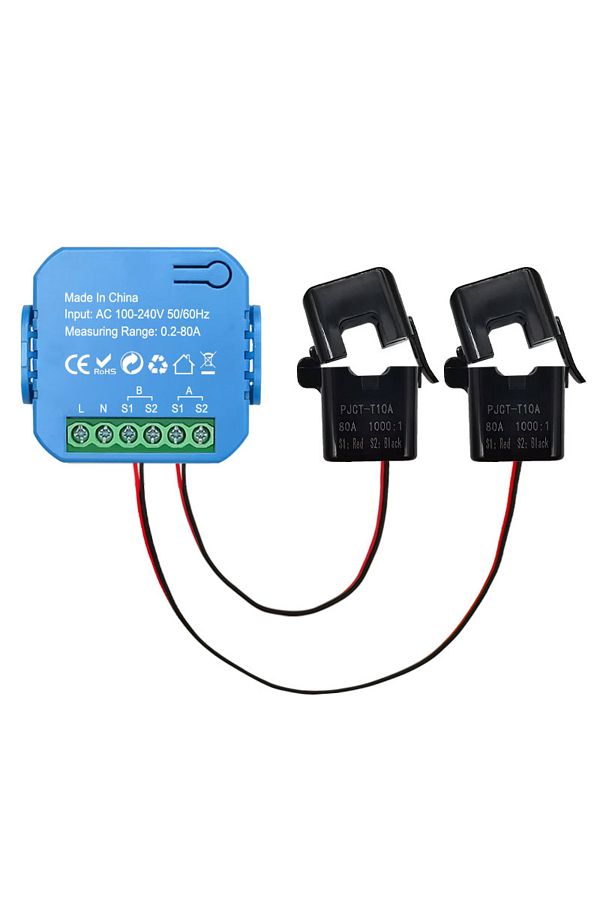 Choice-2 Channels - 2ct Tuya Smart Life Wifi Energy Bidirection Meter With Buzzer Overload Alarm App Monito 1