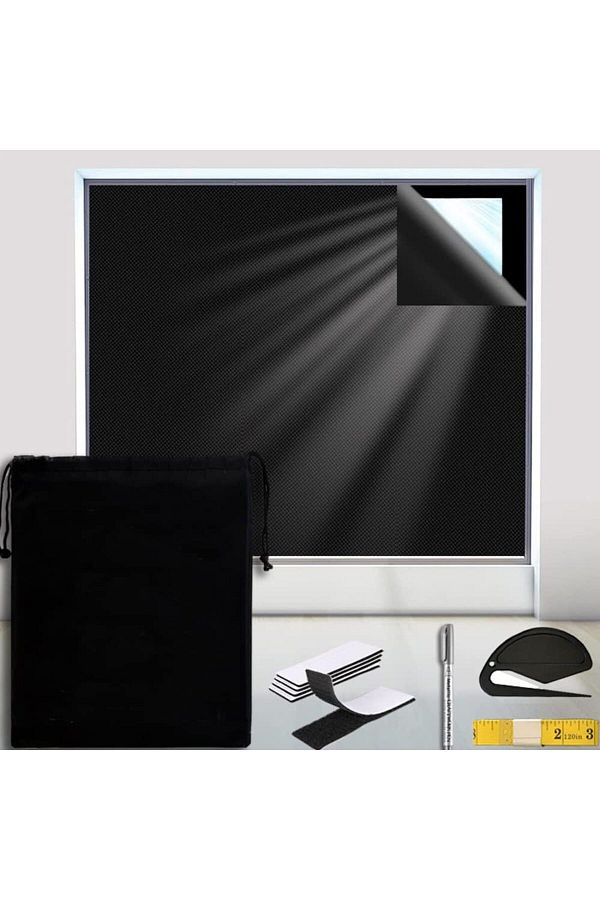 Generic-MAKINGTEC Blackout Blind, Portable Blackout Blinds Stick On Window No Drill, Blackout Material Blin 1