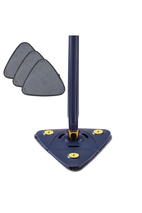 NEXTLY-Multifunctional Mop For Dry And Wet Surfaces, 360 Rotating Triangular Head, Handle 1