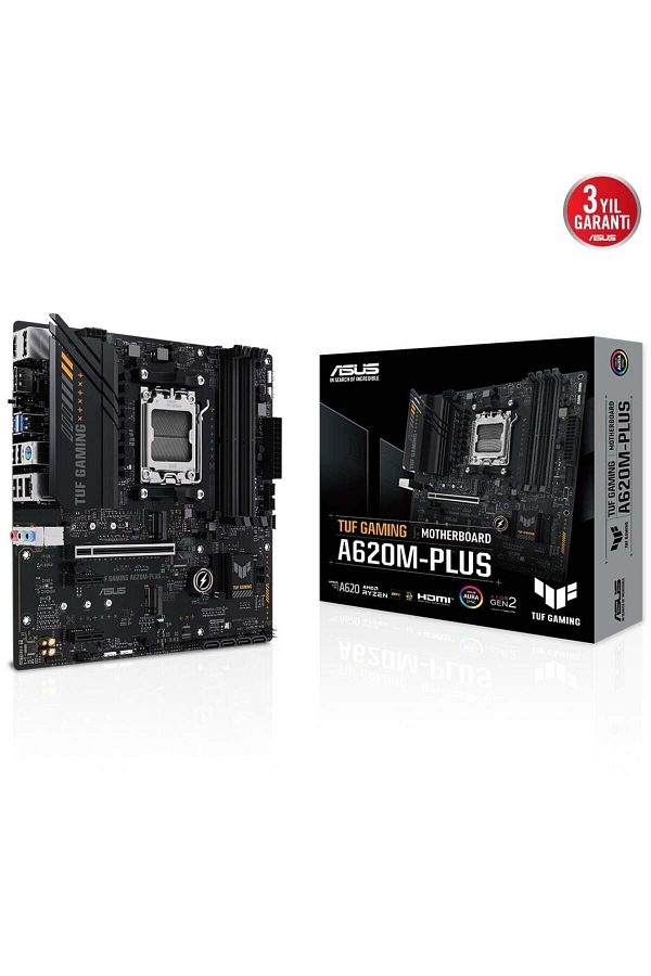 ASUS-TUF GAMING A620M-PLUS WIFI DDR5 HDMI M.2 MATX AM5 1