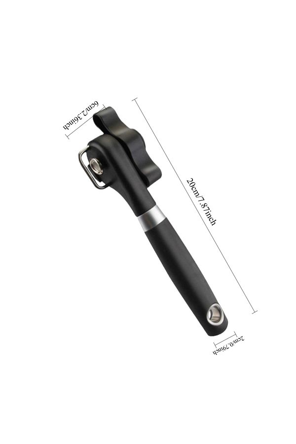Choice-black Cut Can Opener Smooth Edge Can Opener - Handheld Easy Turn Knob, Manual Can Opener Stainless S 1