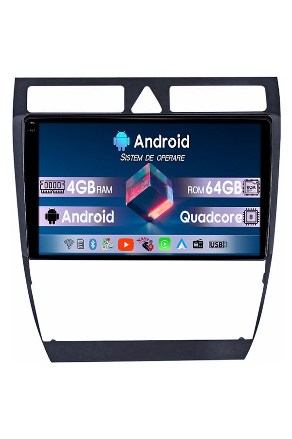 navi-it-Dedicated navigation Audi A6, C5 1997-2004, 4GB RAM 64GB ROM, Quad Core, 9" Display 1K, Android 14 1