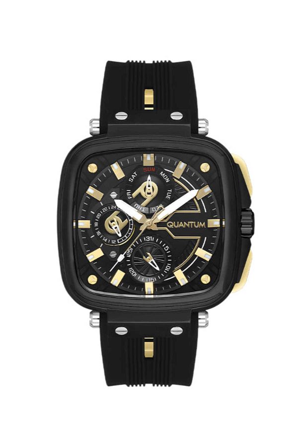 Quantum-Quantum Men's Multi Function Black Dial Watch - PWG1014.651 1