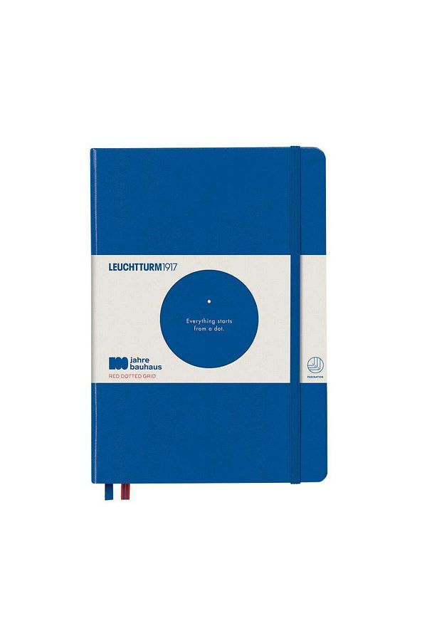 Leuchtturm1917-Bauhaus Series Notepad, Medium (A5), Hard Cover, 251 Sheets Red Dot Deft 1