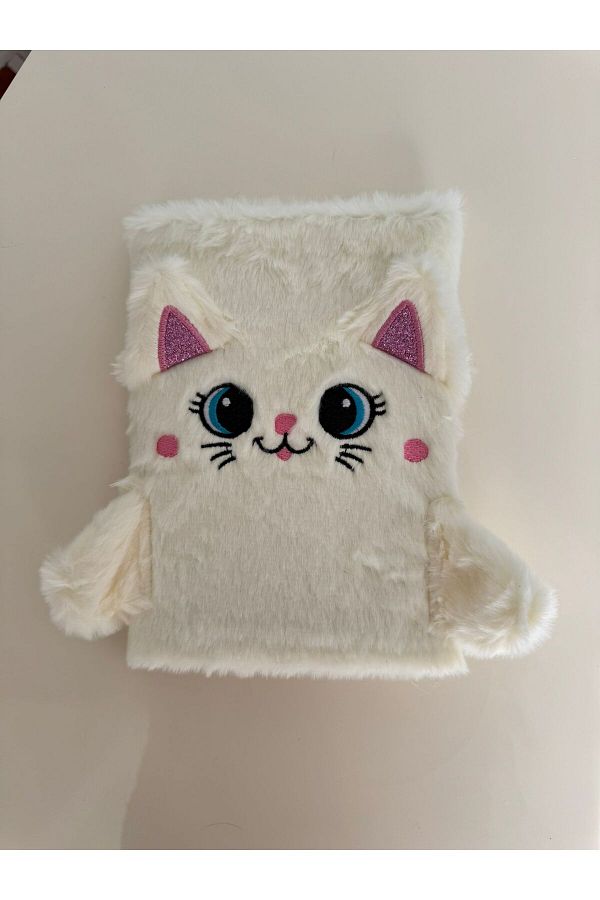 PARLAK EVREN-Plush Notebook with Cat 1