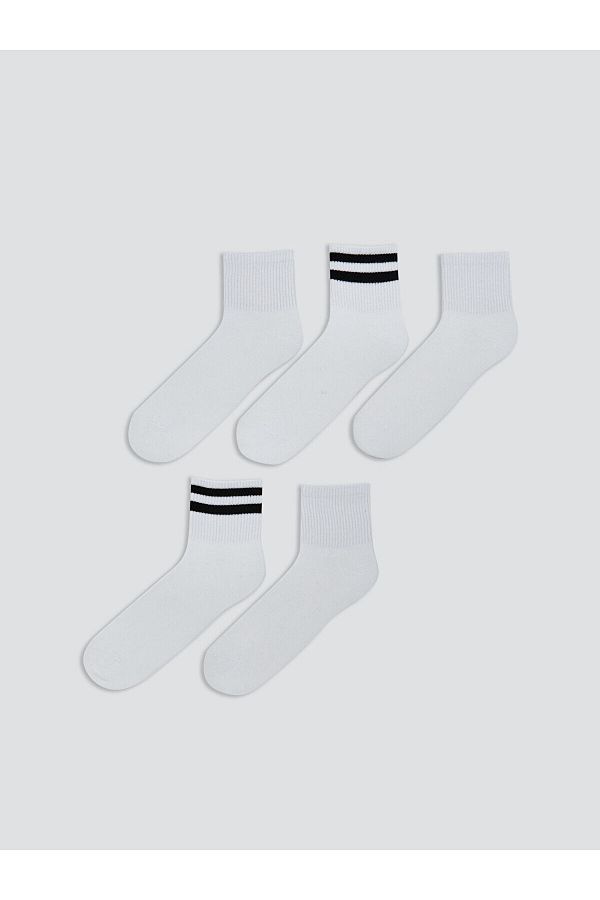 LC Waikiki-Plain Men's Booties Socks Pack of 5 1