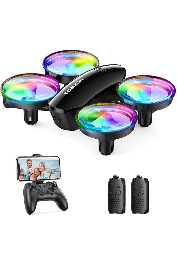 HD-Mini Drone with 1080P HD Camera for Kids Beginners, TOMZON RC Quadcopter with Colorful LEDs, t 1