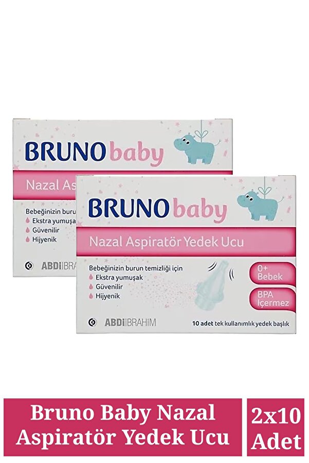 Bruno Baby Nazal Aspiratör Yedek Ucu 10'lu 2 Adet