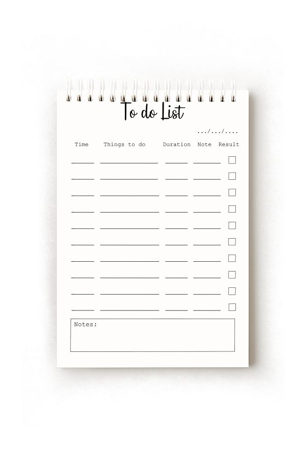 Handeto Kraft-Simple Minimalist English to Do List, A5 to Do List, Planner, Task List, Planner 1