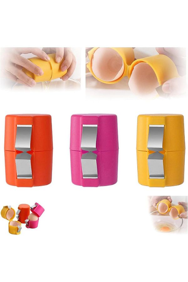 COOYA-3PCS Egg Shell Opener, portable, easy to clean, suitable for eggs of various sizes 1