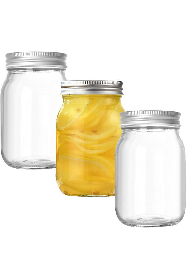 Generic-Mason Jars 16oz - 4 Pack, Regular Mouth Mason Jar with Lids and Seal Bands, Glass Canning Jar for S 1