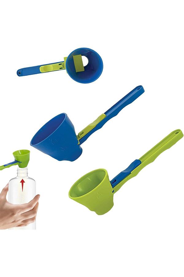 Generic-2pcs Protein Powder Sliding Spoons, 2 in 1 Measuring Slide Scoop with Scale Funnel for Protein Powd 1