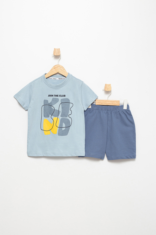 Favo Kids-Boys' Summer 2-Piece Set - "Join the Club" Printed 1