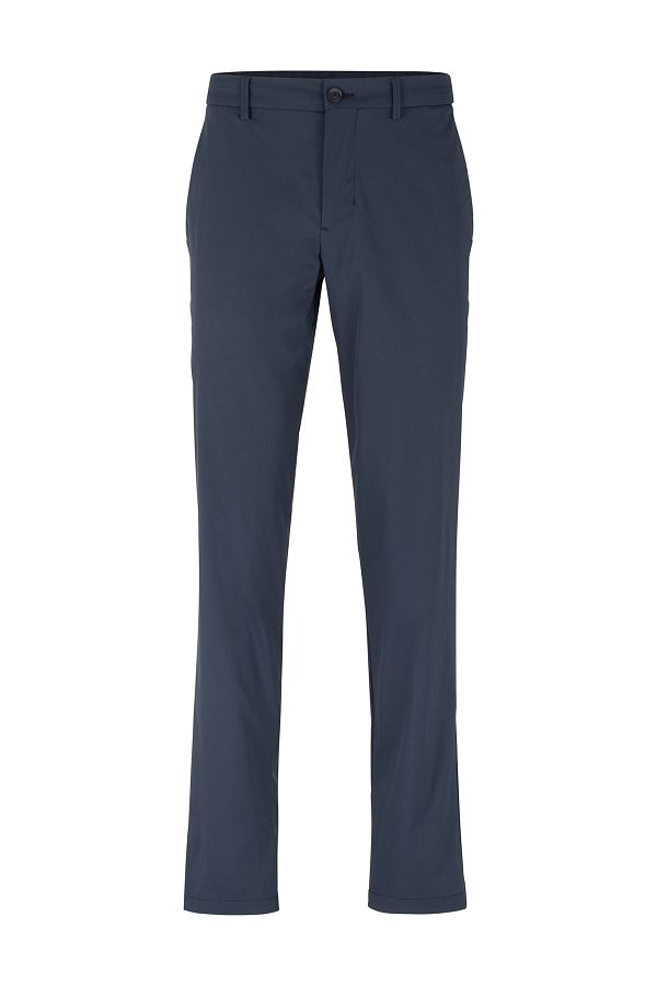 BOSS-Men's Fabric Trousers 50482656 Navy Blue 1