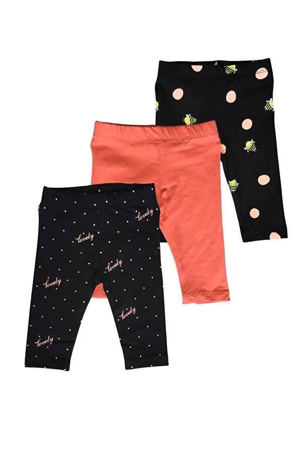 Divonette Kız Bebek 3'lü Uzun Likralı Desenli Tayt