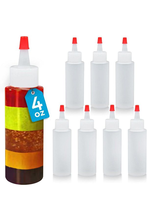 Generic-NALACAL 8 Pack Small Plastic Squeeze Bottles with Caps - Great for Pancake Art, Cookie Decorating, 1