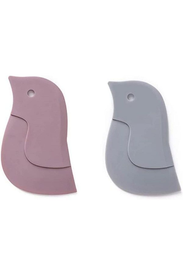 Generic-2Pcs Pan Scraper Silicone Scraper, Penguin Shape Kitchen Tool Oil Plate Multifunction Scraper Bowl 1