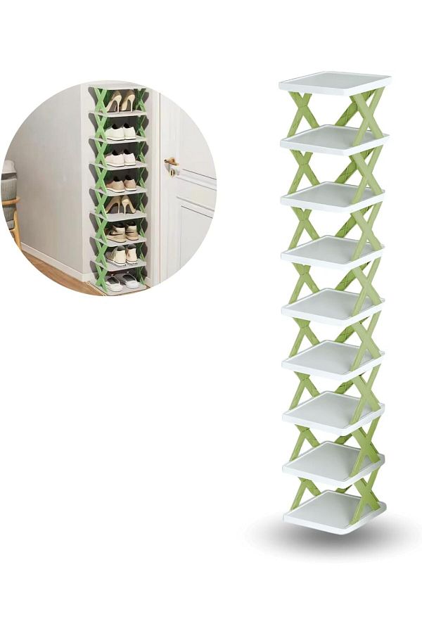Generic-businager Entryway Multi-layer Shoe Rack Organizer Simple Easy To Assemble Household Foldable Plast 1