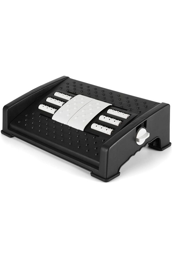 Generic-NALACAL Adjustable Under Desk Footrest, Black, Plastic Frame, Ergonomic Footrest, Massage Function, 1