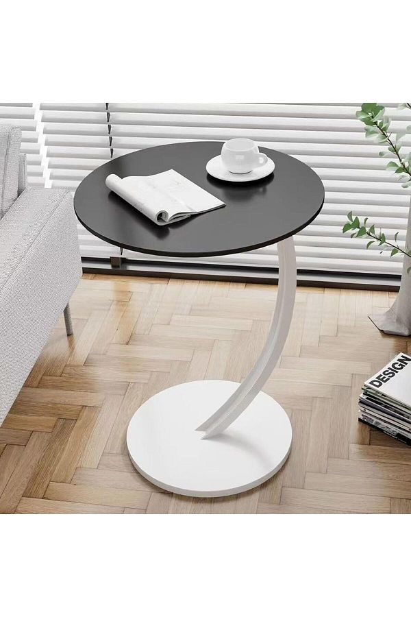 Generic-VAODO C Shaped End Table, Coffee Table, Round Side Table, Couch Table, Snack Side Table, for Small 1