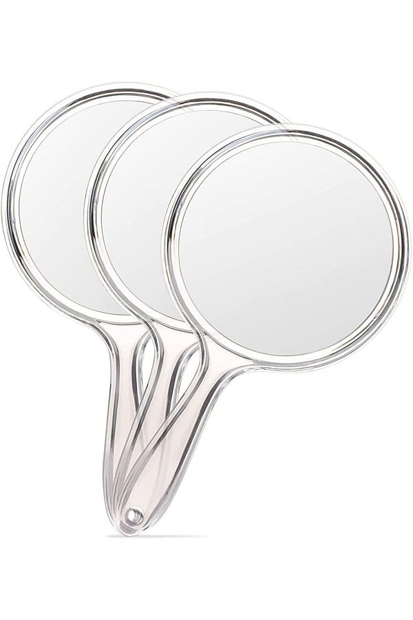 Generic-KASTWAVE Set of 3 Double-Sided Handheld Mirrors with 1X/3X Magnification and Comfortable Handle - f 1