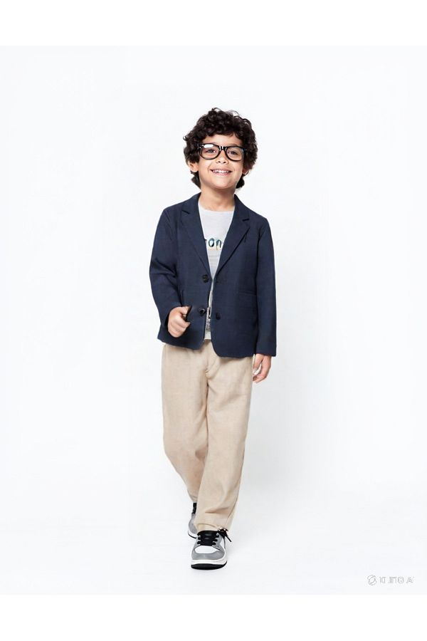 wakawakakidsstore-Boy's Linen Trousers with Pockets and Elastic Waist - Ecru 1