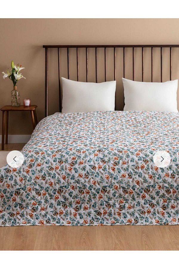 LC Waikiki-Lcw Home Mixed Flower Patterned Double Bedspread 200X220 cm 1