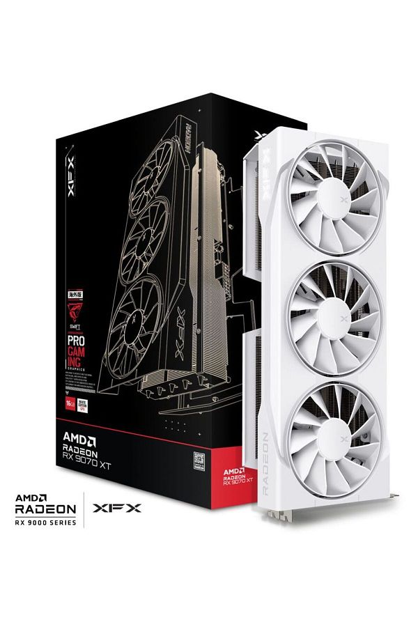 XFX-Swift Radeon Rx 9070 Xt White 16Gb Rx-97Tswf3W9 Gddr6 256 Bit Graphics Card 1