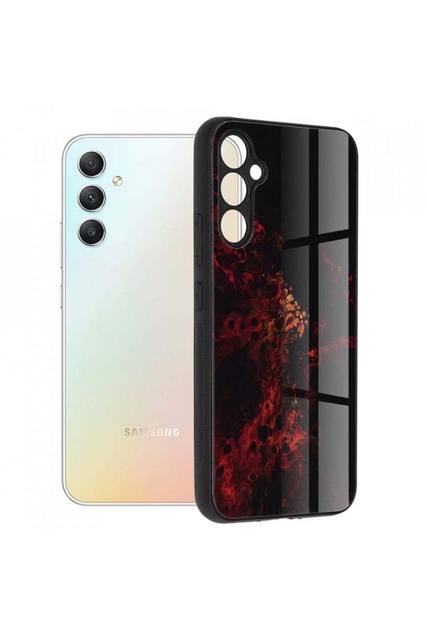 Techsuit-Case for Samsung Galaxy A34 5G - Techsuit Glaze Series - Red Nebula 1