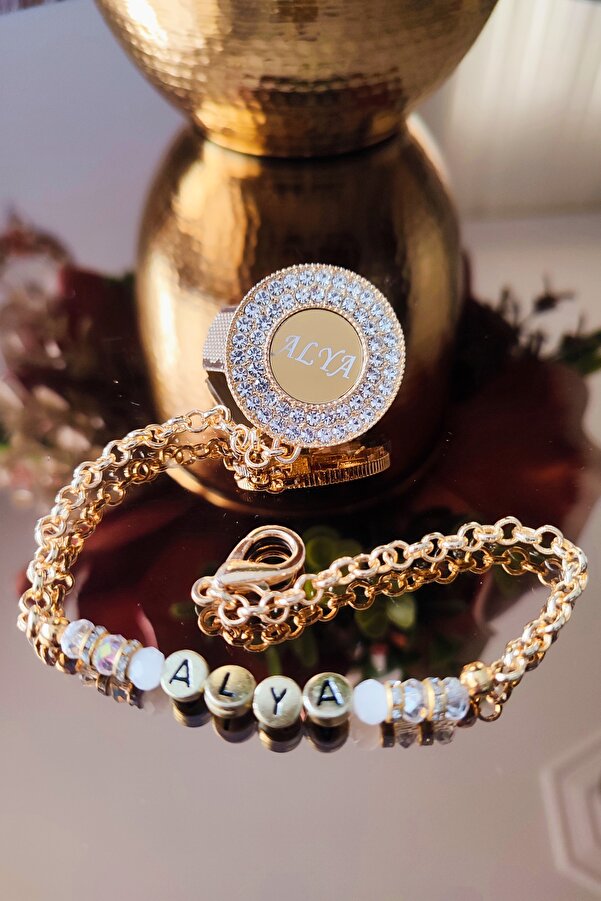 Sahi Aksesuar Isimli Kaplama Beyaz Taşlı Bebek Emzik Zinciri - TYBEZYI1716