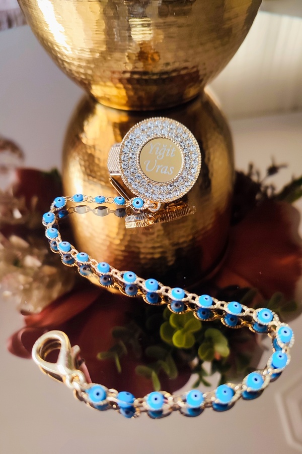 Sahi Aksesuar Isimli Mavi Nazar Boncuklu Bebek Emzik Zinciri - TYBEZYI1724