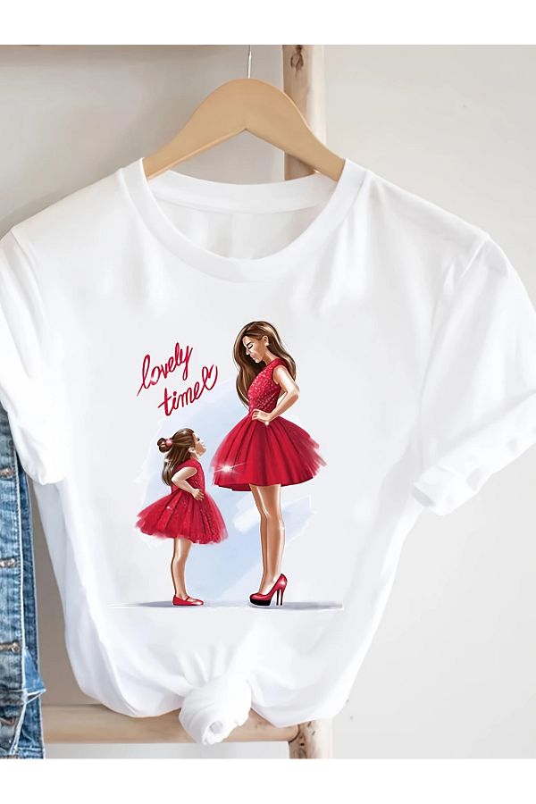 Pink Sky-Mother Daughter Set "Do Not Forget to Add Each Product to the Basket by Making Two Separate Selections." 1