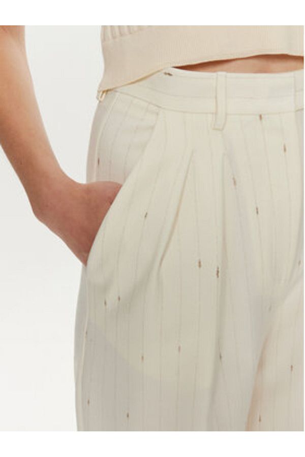 Simona Corsellini-Pantaloni din material textil pentru femei A24CPPA014 Ecru 1