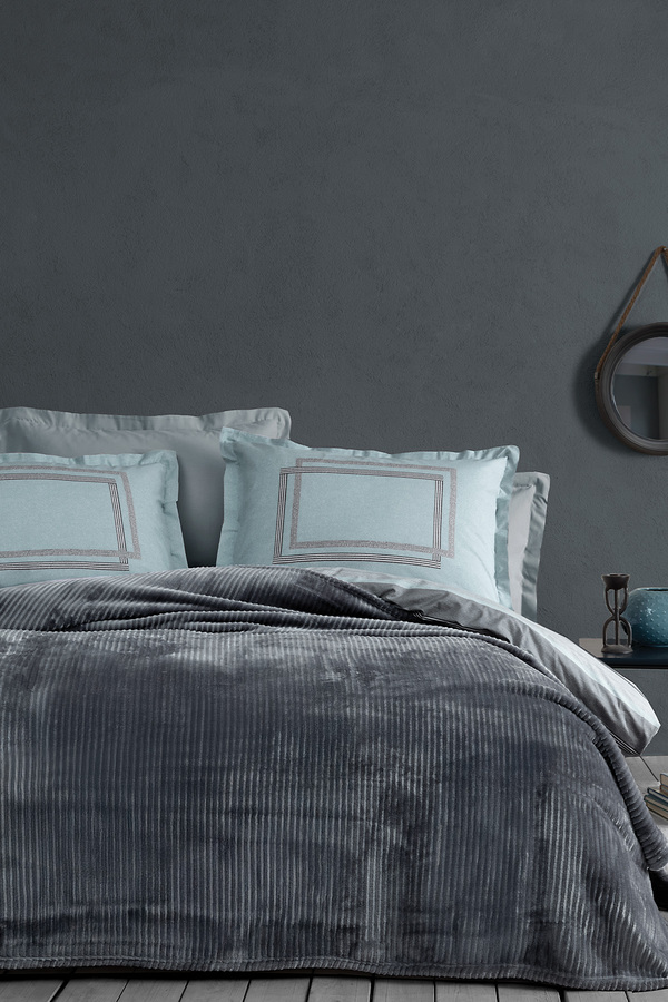 Yataş-Wellsoft Anthracite Single Blanket - Adel 1