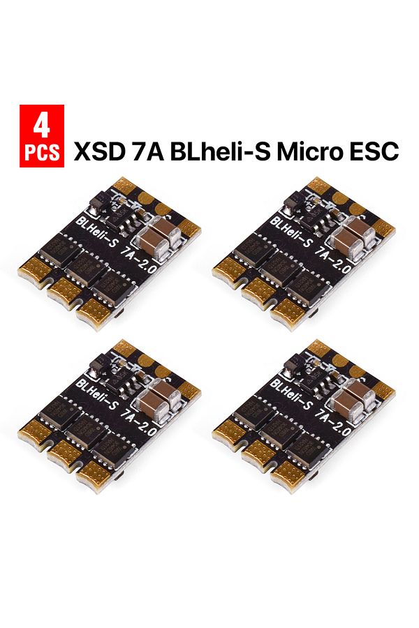 Choice-4 PCS DYS XSD 7A BLheli_S RC ESC Micro Speed Controller Dshot600 / Dshot300 / Oneshot42 / Multishot 1