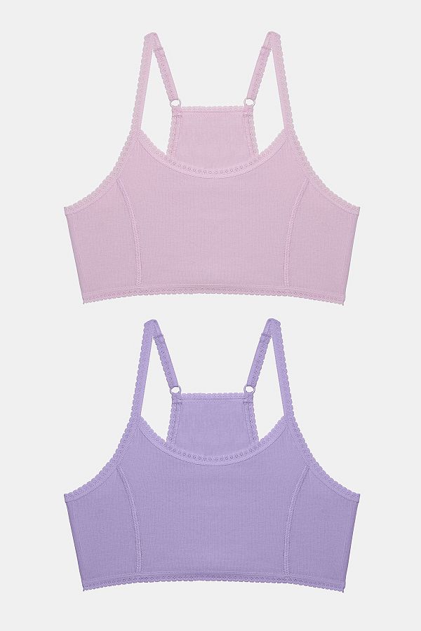 Penti-Comfeel Girl's Crop Top - Pack of 2, Multicolored 1