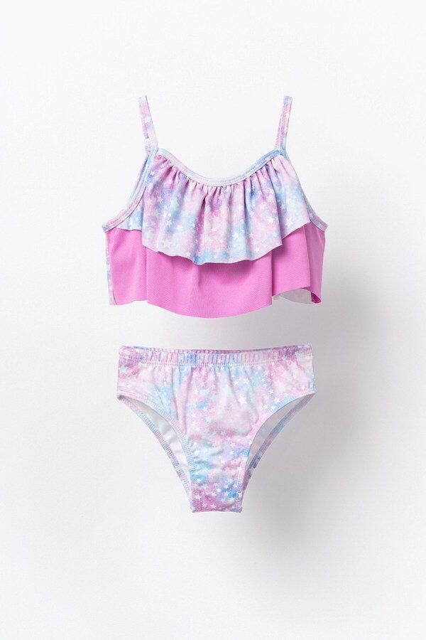 Banamio Camelia Yıldız Desenli Askılı Kız Çocuk Mayo Bikini Takım