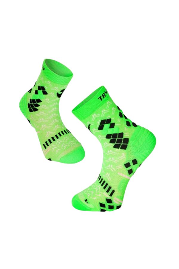 Try to Fly-Fluorescent Green Compression Socks 1