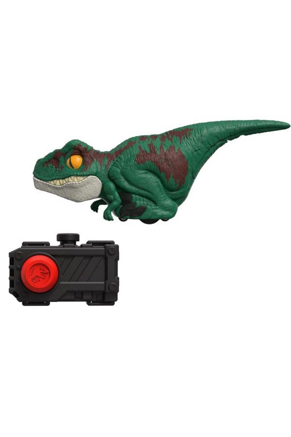 mattel-Jurassic World Dominion Uncaged Click Tracker Velociraptor interactive dinosaur figurine 1