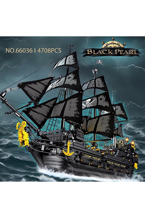 REOBRIX-The Black Pearl, Technic Block Building Kit, Led Lighted (4708 Pieces) 1