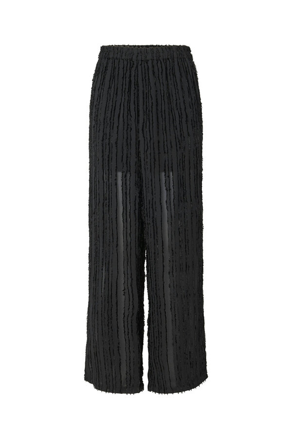 PIECES-Women's Fabric Trousers 17157928 Black 1