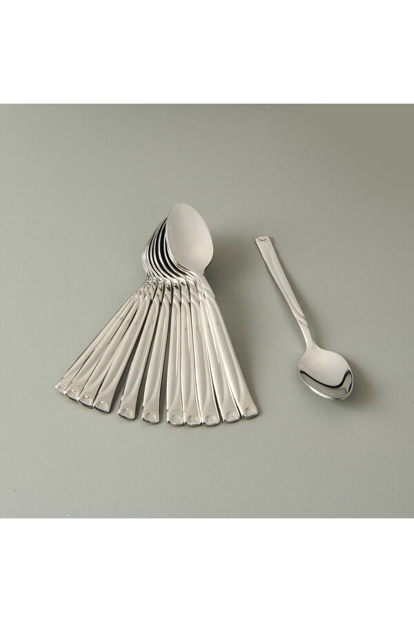MATMEL-Fiesta Sade 12-Piece Tea Spoon - Silver - 11 cm 1