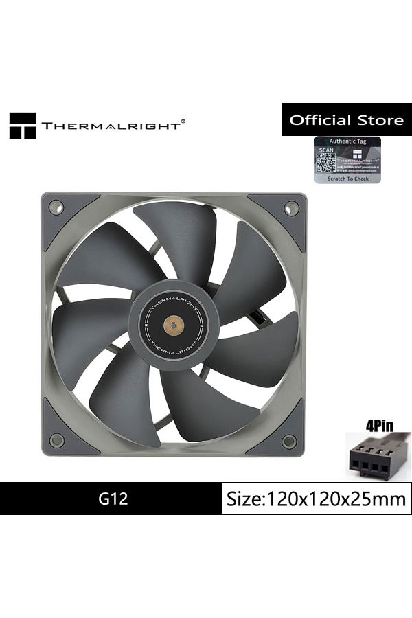Choice-Fixed Color Other Tl-g12 Thermalright Tl-g12b Black 12cm Chassis Fan 4pin Pwm Hydraulic Bearing 1500 1